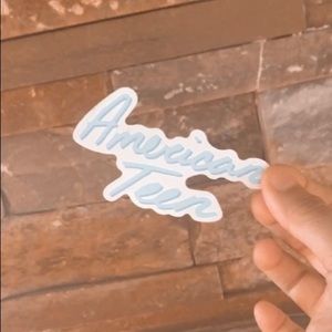 This is a sticker called American teen